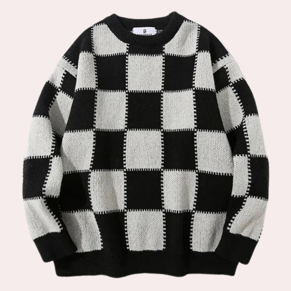 Pull en Vichy Classique pour Homme - PanierRoyale