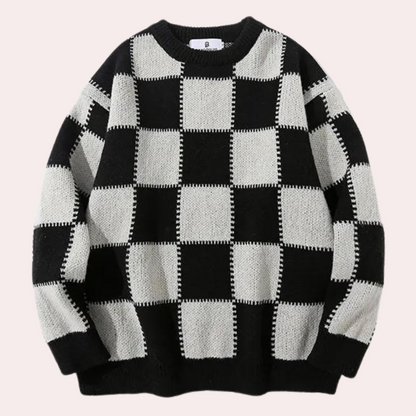 Pull en Vichy Classique pour Homme - PanierRoyale