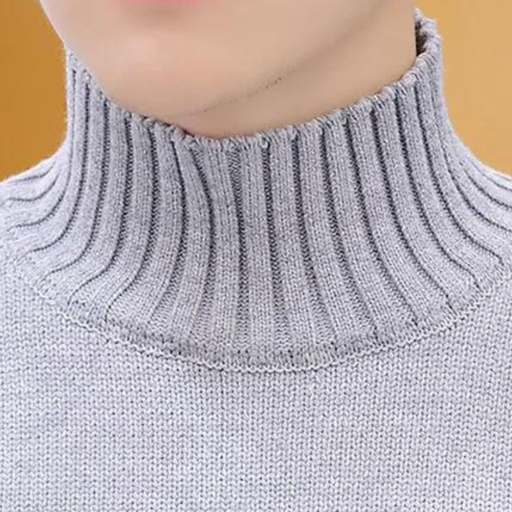 Olek - Pull col roulé en color block pour hommes