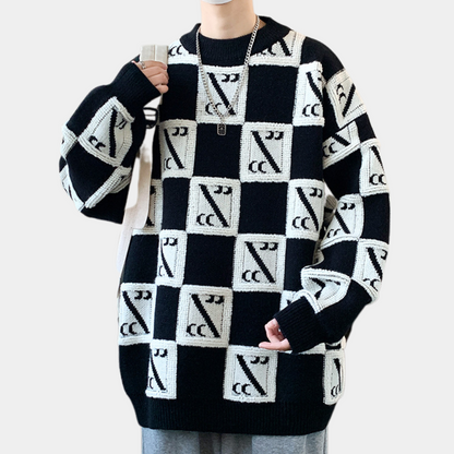 Andrej - Pull-Over à Carreaux pour Hommes