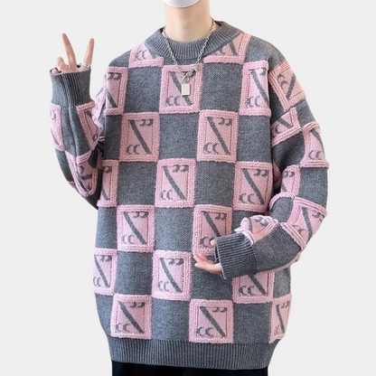 Andrej - Pull-Over à Carreaux pour Hommes