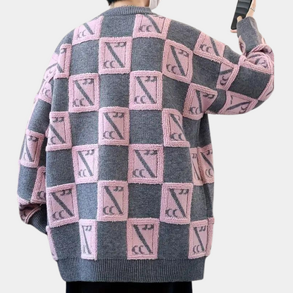 Andrej - Pull-Over à Carreaux pour Hommes