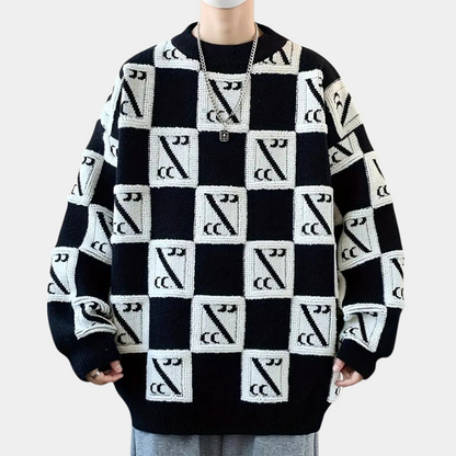 Andrej - Pull-Over à Carreaux pour Hommes