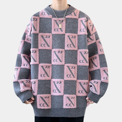 Andrej - Pull-Over à Carreaux pour Hommes