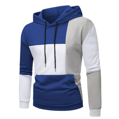 Sweat à Capuche Homme Mode Streetwear Noir et Gris