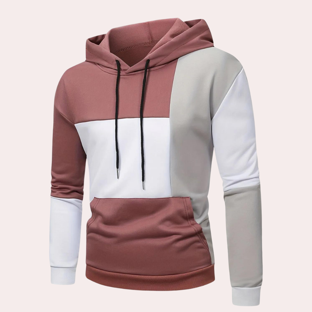 Sweat à Capuche Homme Mode Streetwear Noir et Gris