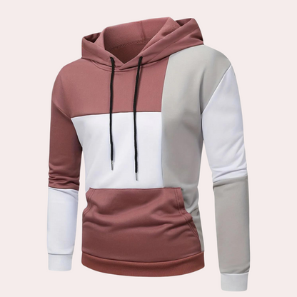 Sweat à Capuche Homme Mode Streetwear Noir et Gris