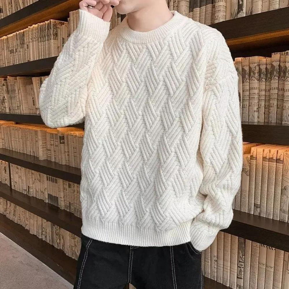 Pull Tricoté Homme Oversize Confortable - PanierRoyale
