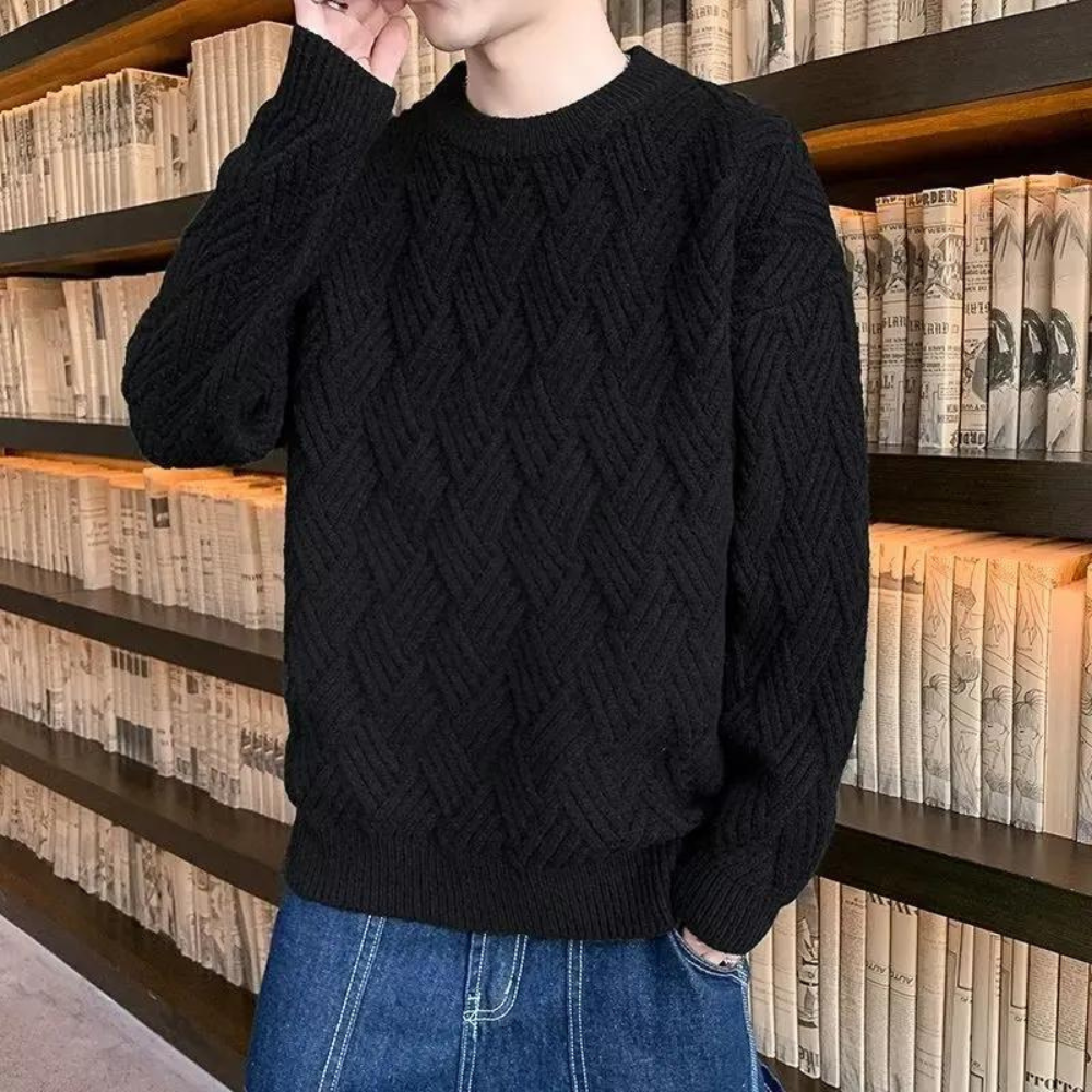 Pull Tricoté Homme Oversize Confortable