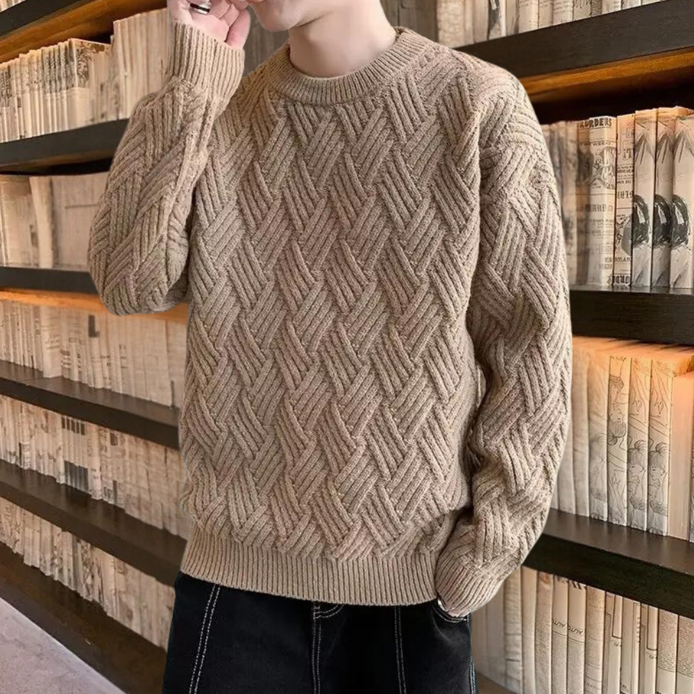 Pull Tricoté Homme Oversize Confortable
