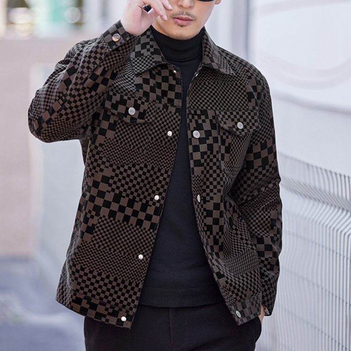 Veste Décontractée à Carreaux