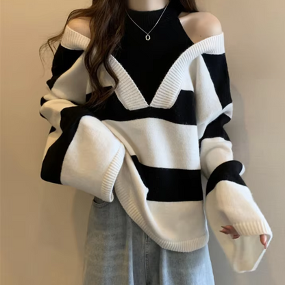 Pull à épaules découvertes pour femme tendance