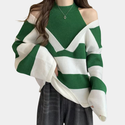 Pull à épaules découvertes pour femme tendance - PanierRoyale