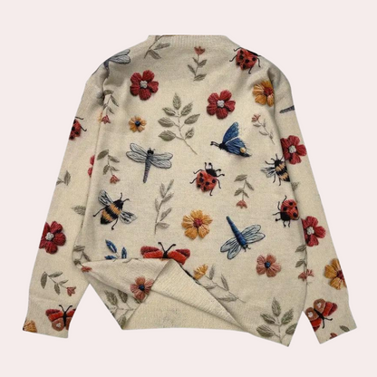 Amira - Pull Confort à Motifs Floraux pour Femmes
