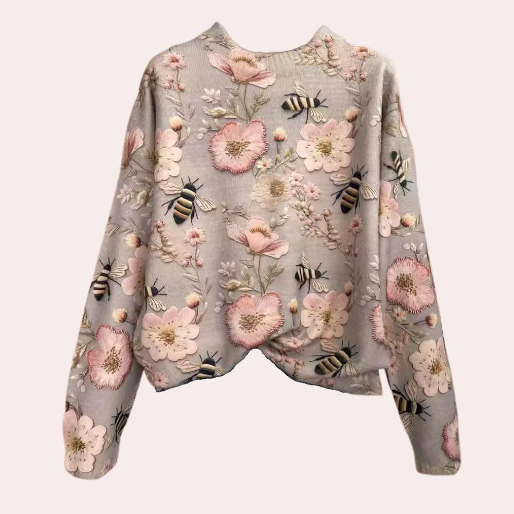 Pull Femme à Fleurs Doux et Confortable - PanierRoyale