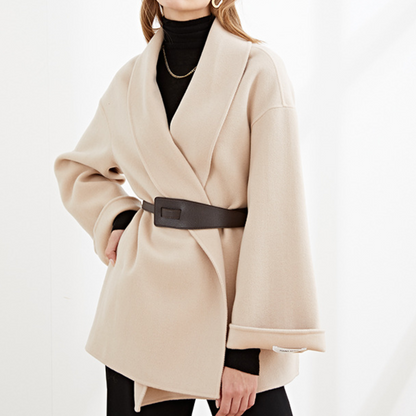 Aviva - Manteau Élégant avec Ceinture pour Femmes