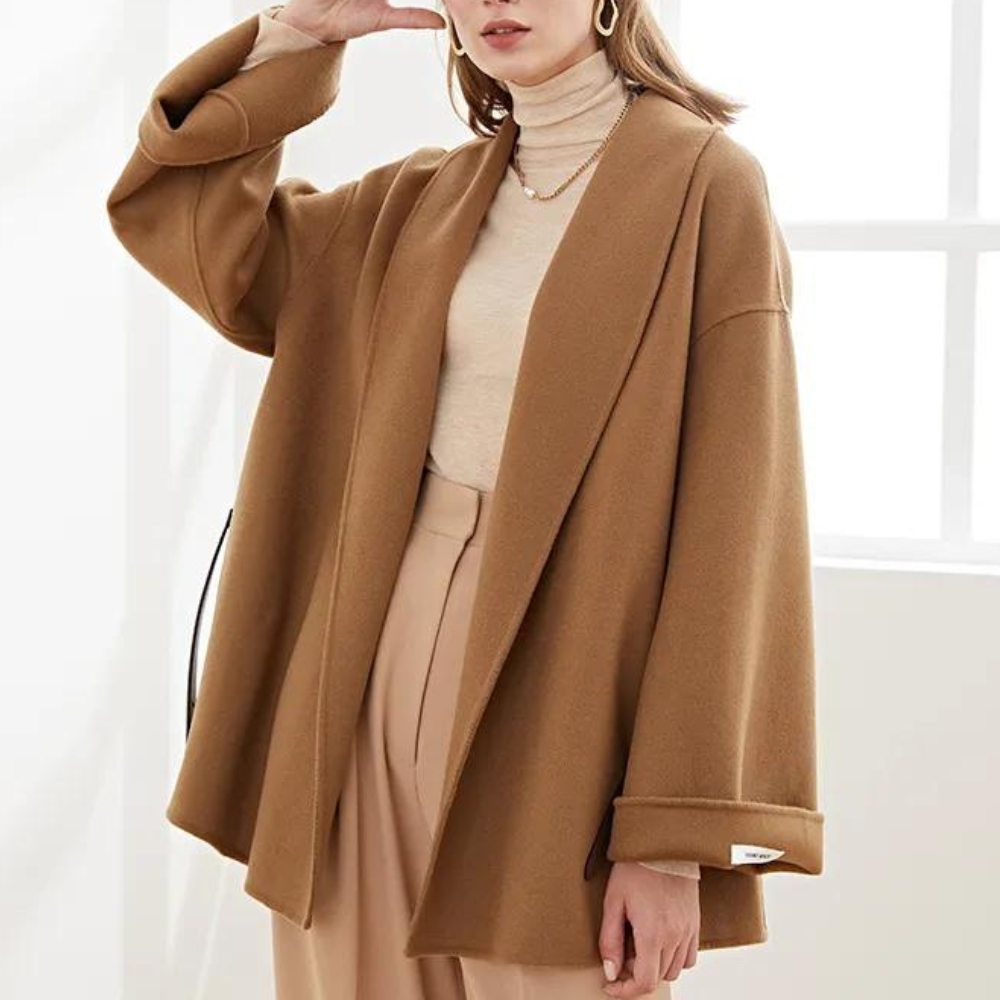 Aviva - Manteau Élégant avec Ceinture pour Femmes