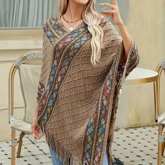Poncho Femme Élégant et Doux - PanierRoyale