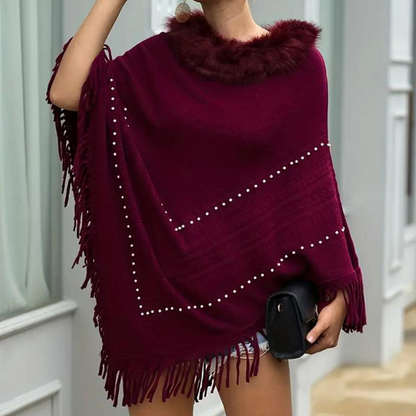 Poncho femme tricoté chic et confortable - PanierRoyale