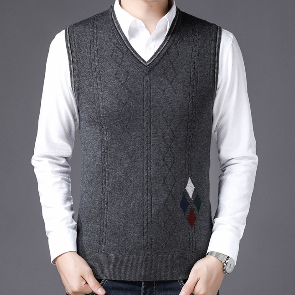 Gilet homme décontracté col V confortable