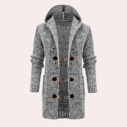 Gilet à Capuche Tricoté Chaud pour Homme
