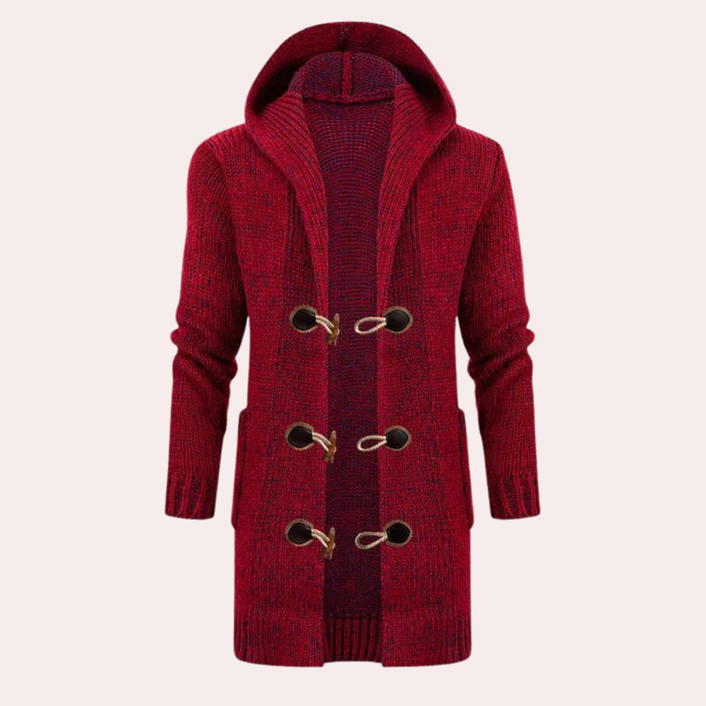 Gilet à Capuche Tricoté Chaud pour Homme