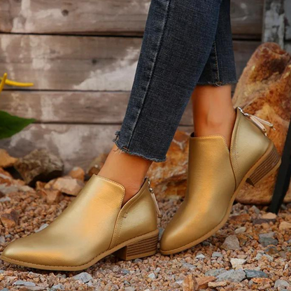 Bottines Femmes à Bout Pointu Élégantes