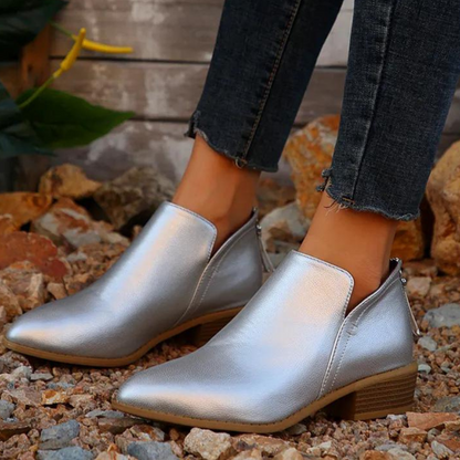 Bottines Femmes à Bout Pointu Élégantes