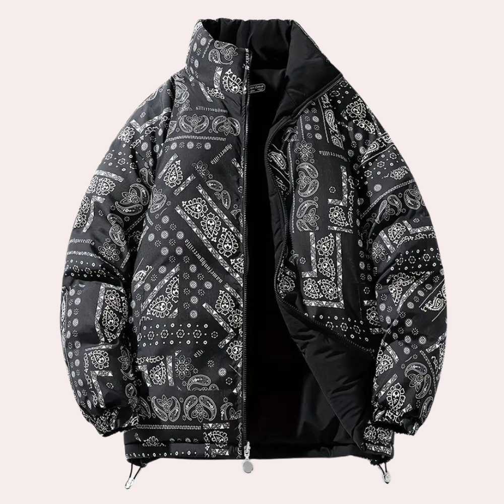 Maslen - Manteau Réversible en Imprimé Paisley