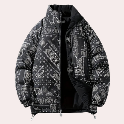 Maslen - Manteau Réversible en Imprimé Paisley