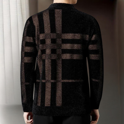 Agusztav - Pull Tricoté Extensible Confort epour Hommes