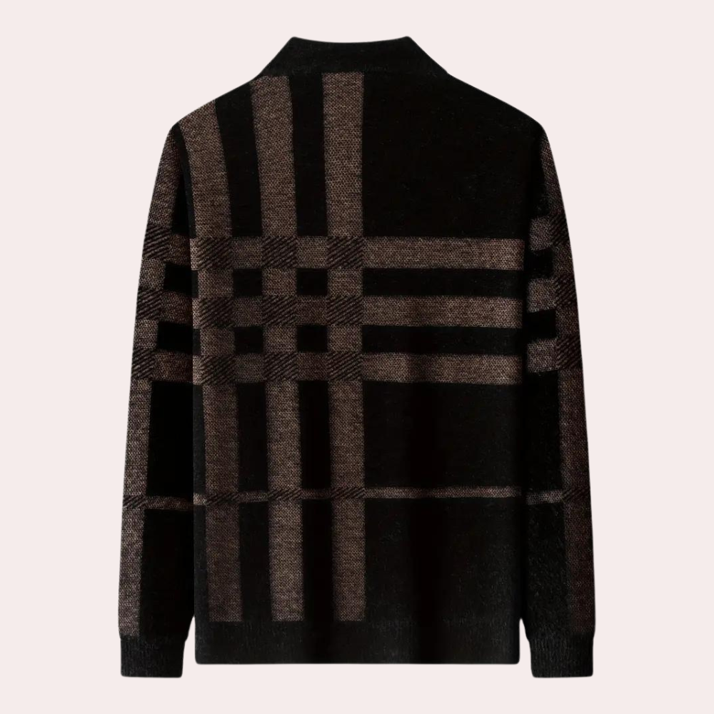 Agusztav - Pull Tricoté Extensible Confort epour Hommes