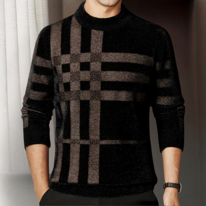 Agusztav - Pull Tricoté Extensible Confort epour Hommes