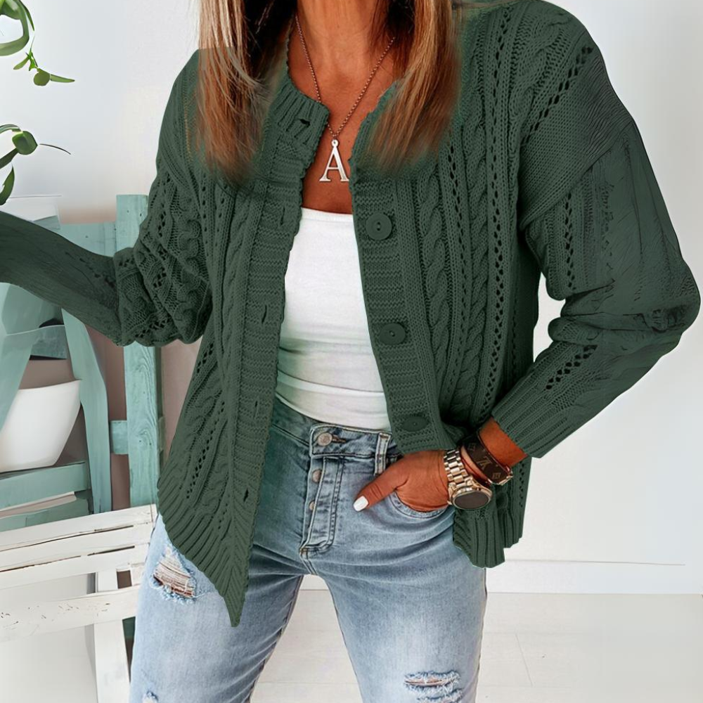 Cardigan femme élégant en maille douce