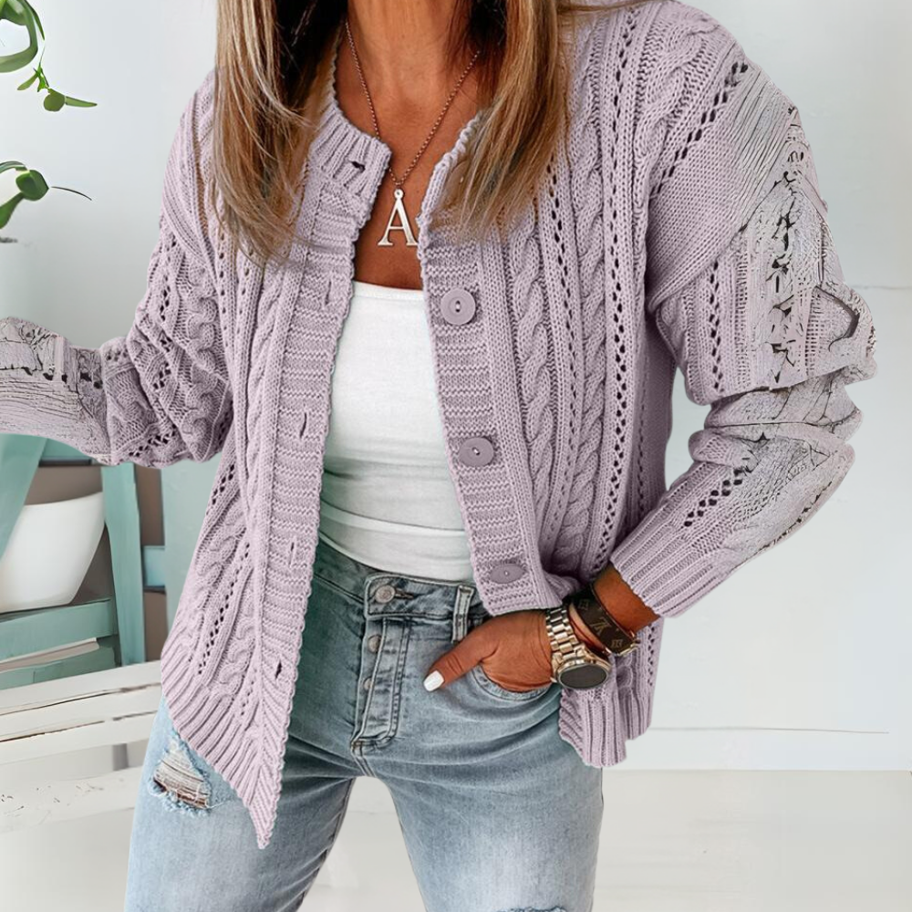 Cardigan femme élégant en maille douce