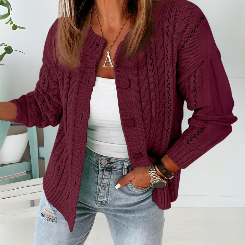 Cardigan femme élégant en maille douce
