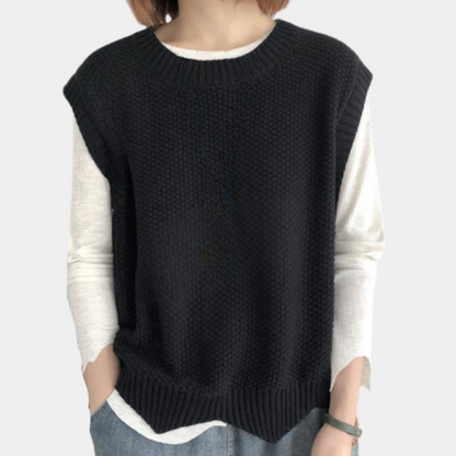 Gilet femme tricoté élégant et chaud