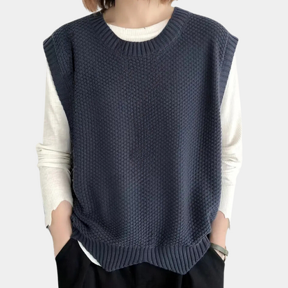 Gilet femme tricoté élégant et chaud