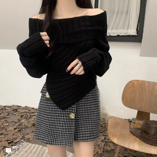 Pull Femme Tricoté Confortable et Doux - PanierRoyale