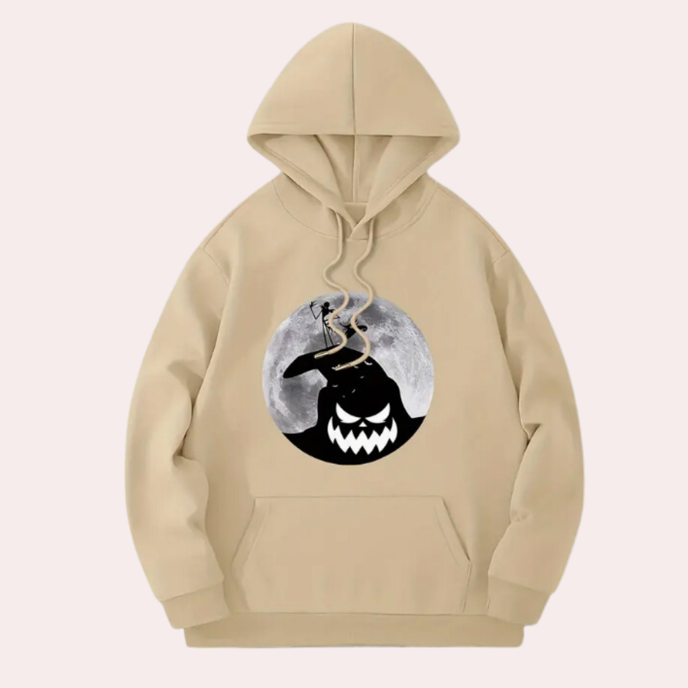 Sweat à capuche Halloween homme noir épais