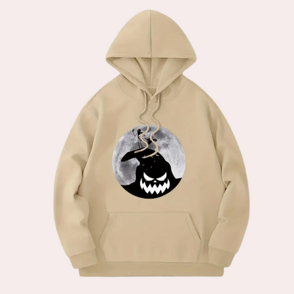 Sweat à capuche Halloween homme noir épais