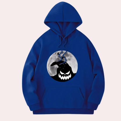 Sweat à capuche Halloween homme noir épais