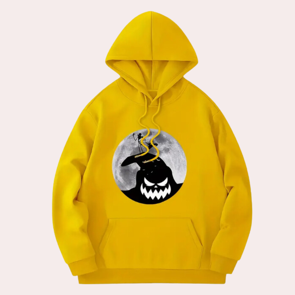 Sweat à capuche Halloween homme noir épais