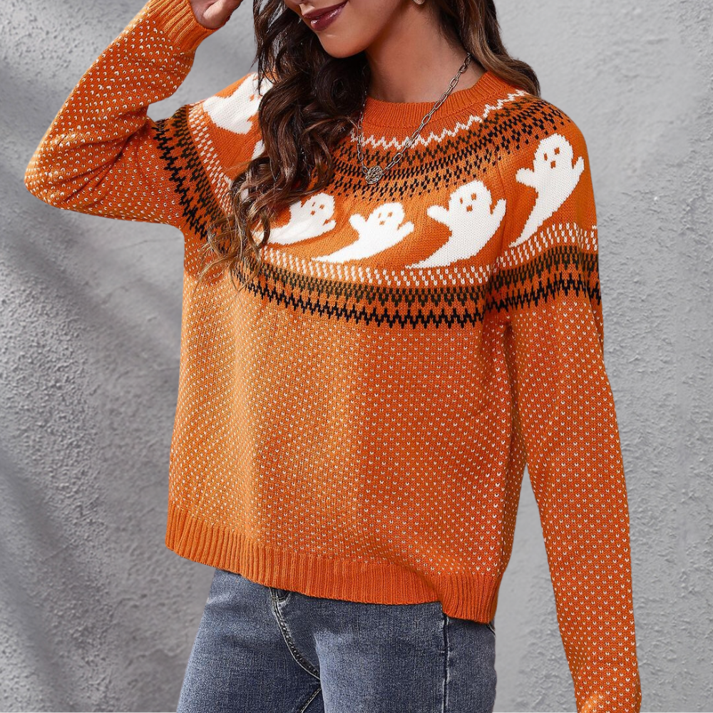 Pull Halloween Femme Élégant et Décontracté