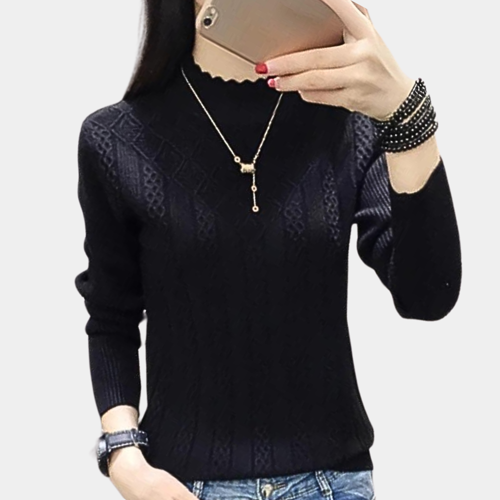 Pull Col Roulé Court pour Femme Élégant - PanierRoyale