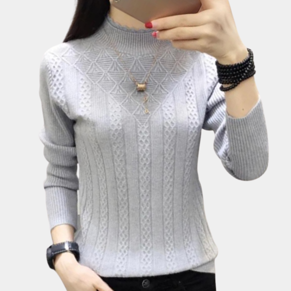 Pull Col Roulé Court pour Femme Élégant