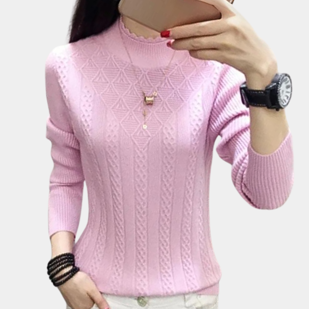Pull Col Roulé Court pour Femme Élégant