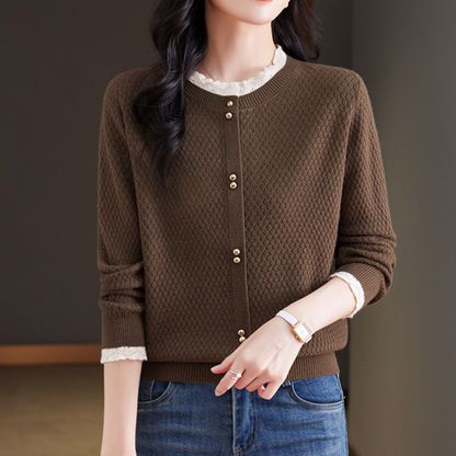 Pull Femme Boutons Classique Élégant