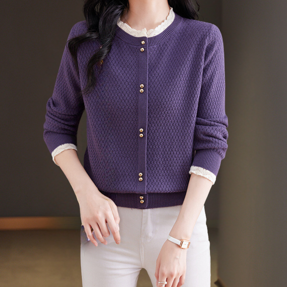 Pull Femme Boutons Classique Élégant