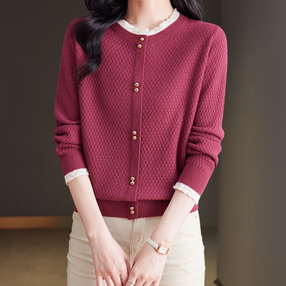 Pull Femme Boutons Classique Élégant
